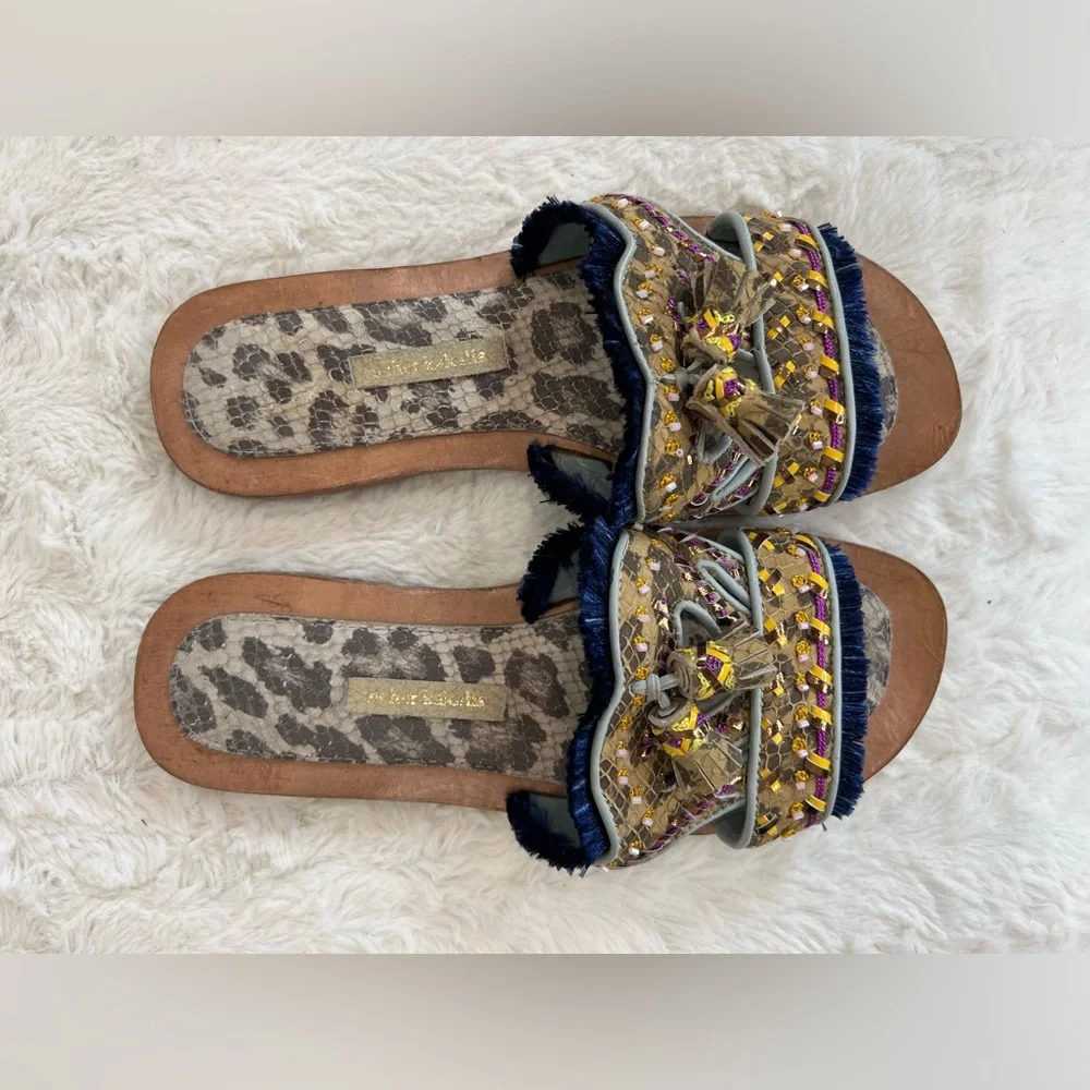 Meher Kakalina Leather‎ Slide on Sandals Size 36